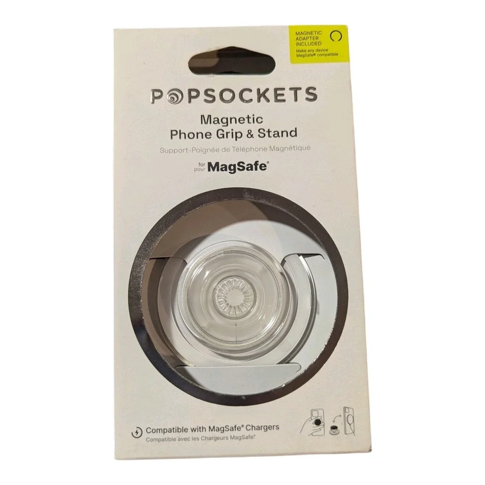21-O Popsockets Magnetic Phone Grip & Stand For MagSafe Circle - Clear